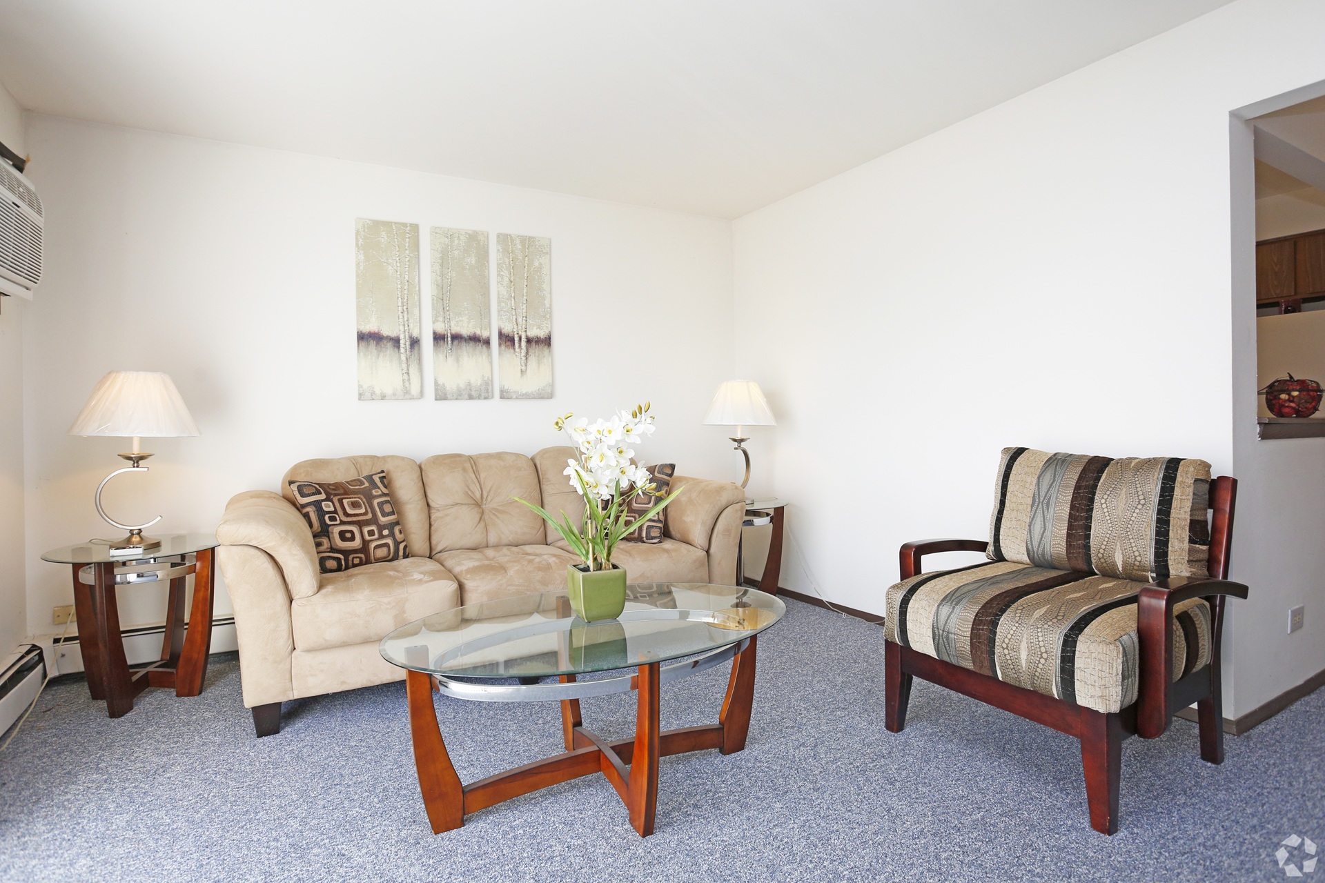 Apartment living room at Dynasty Properties in Calumet City